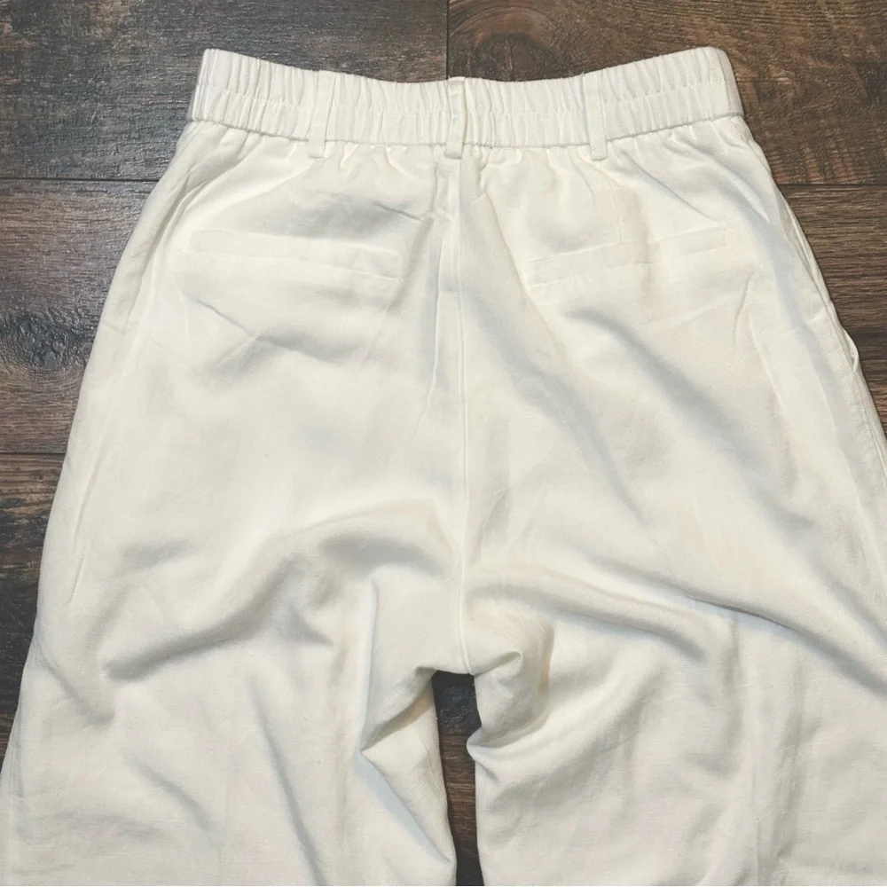 Aqua cotton and linen lined pants size XS - Picture 8 of 13